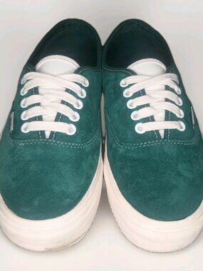 Vans Premium Pig Suede Authentic Reissue Shoes Sneakers - green - Mns 7.5 Wmns 9